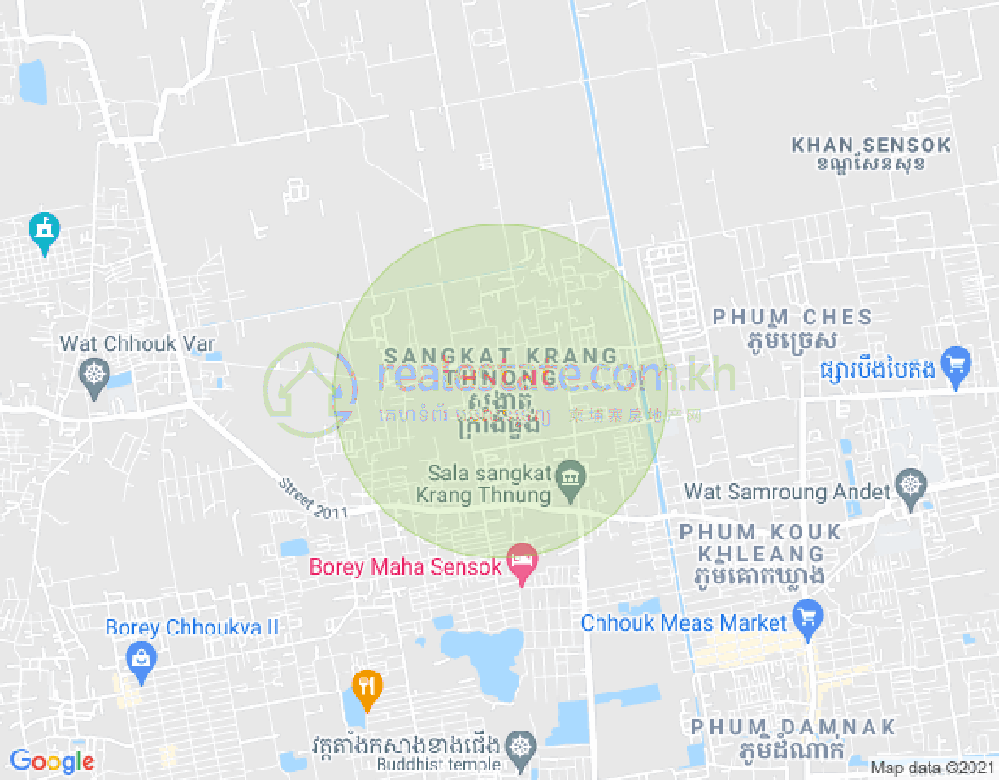 ផែនទី ក្រាំងធ្នង់, សែនសុខ, ភ្នំពេញ