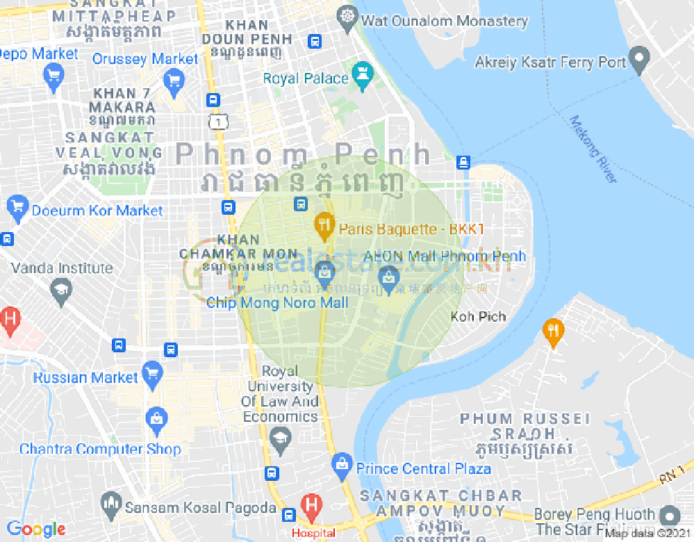 แผนที่ BKK 1, บึงเกงกอง, พนมเปญ