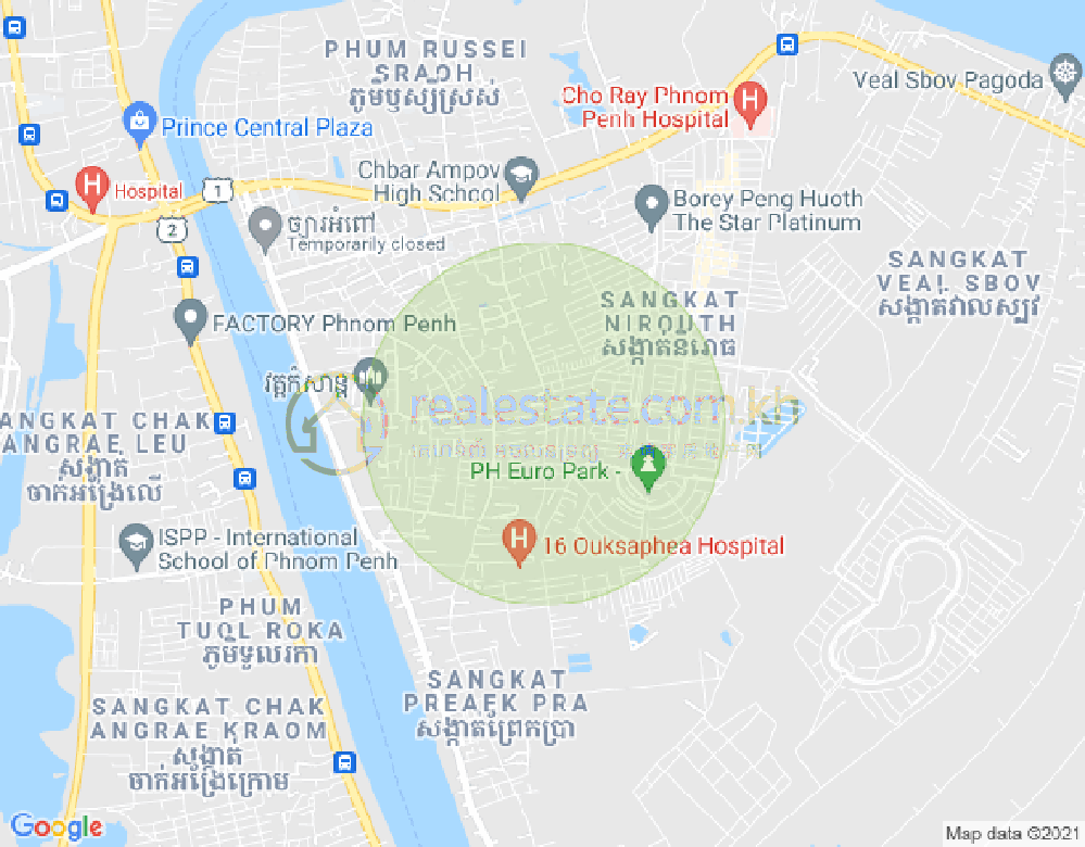 Nirouth分区, 铁桥头区, 金边地图