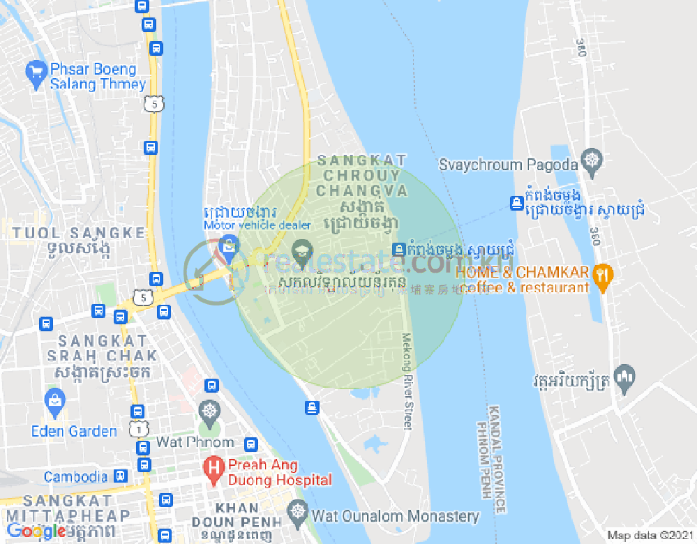Mapa: Chroy Changvar, Phnom Penh
