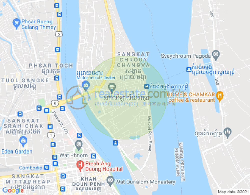 ផែនទី ជ្រោយចង្វារ, ភ្នំពេញ
