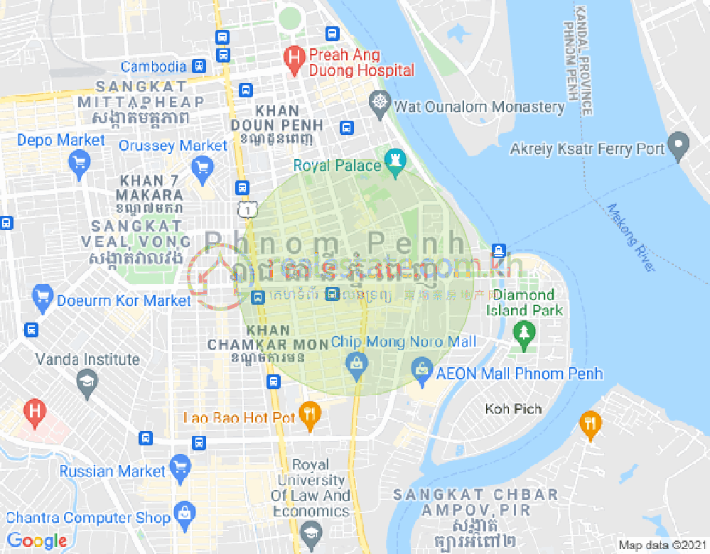 ផែនទី Dabest Properties, បឹងកេងកង១, បឹងកេងកង, ភ្នំពេញ
