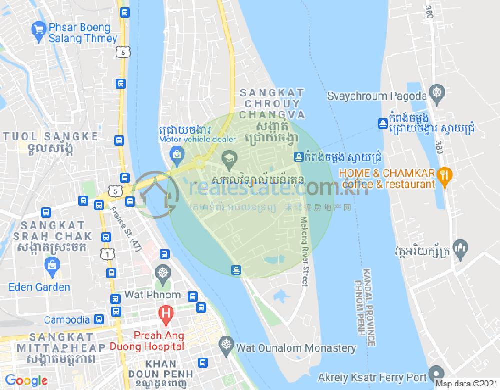 水净华区, 金边地图