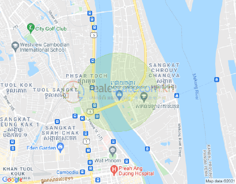 Mapa: Chroy Changvar, Phnom Penh