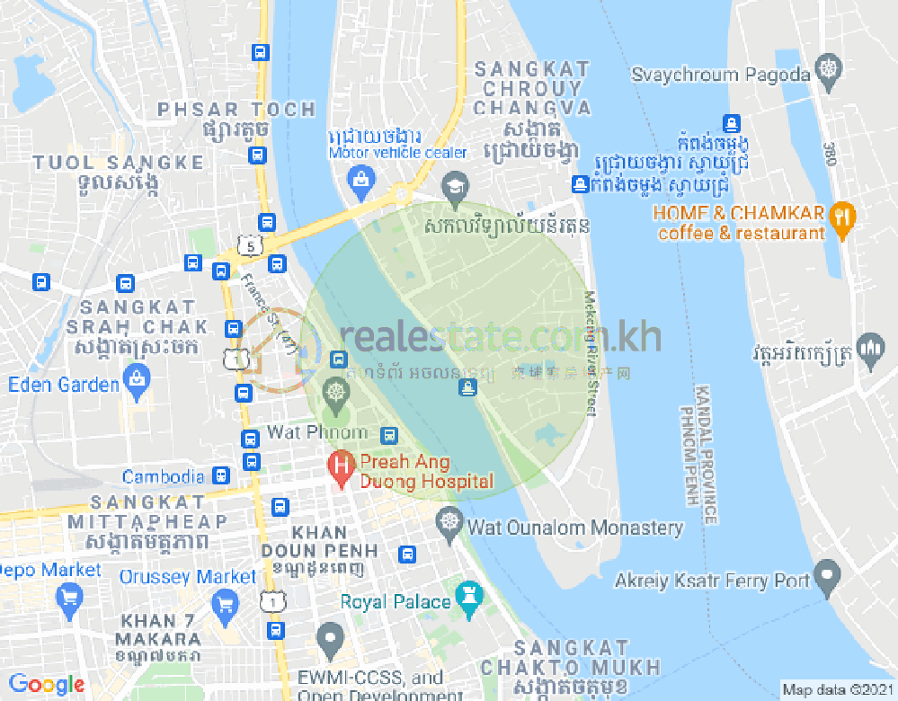 Map of Chroy Changvar, Phnom Penh
