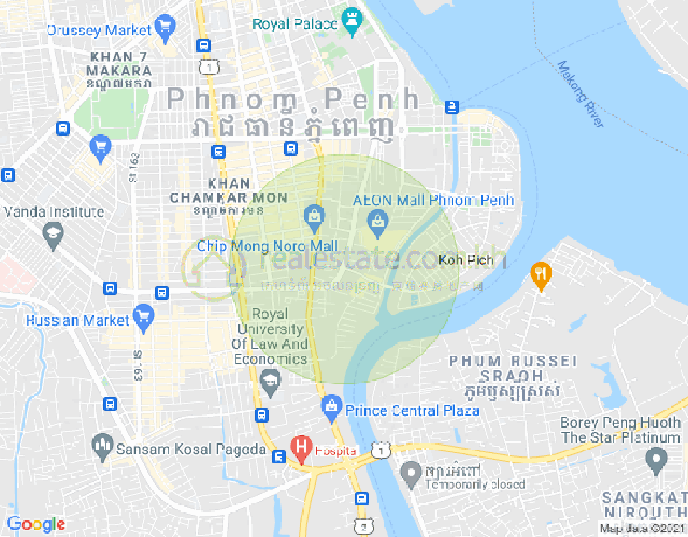 แผนที่ โตนเลบาสัก, จัมการมอน, พนมเปญ