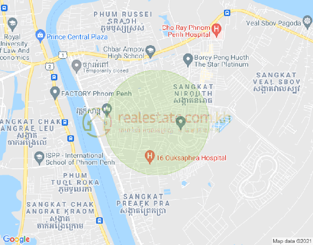 Nirouth分区, 铁桥头区, 金边地图
