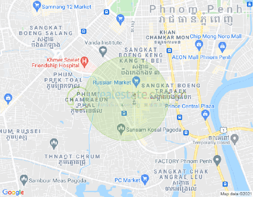 Карта Тул Том Пунг 1, Чамкармон, Пномпень