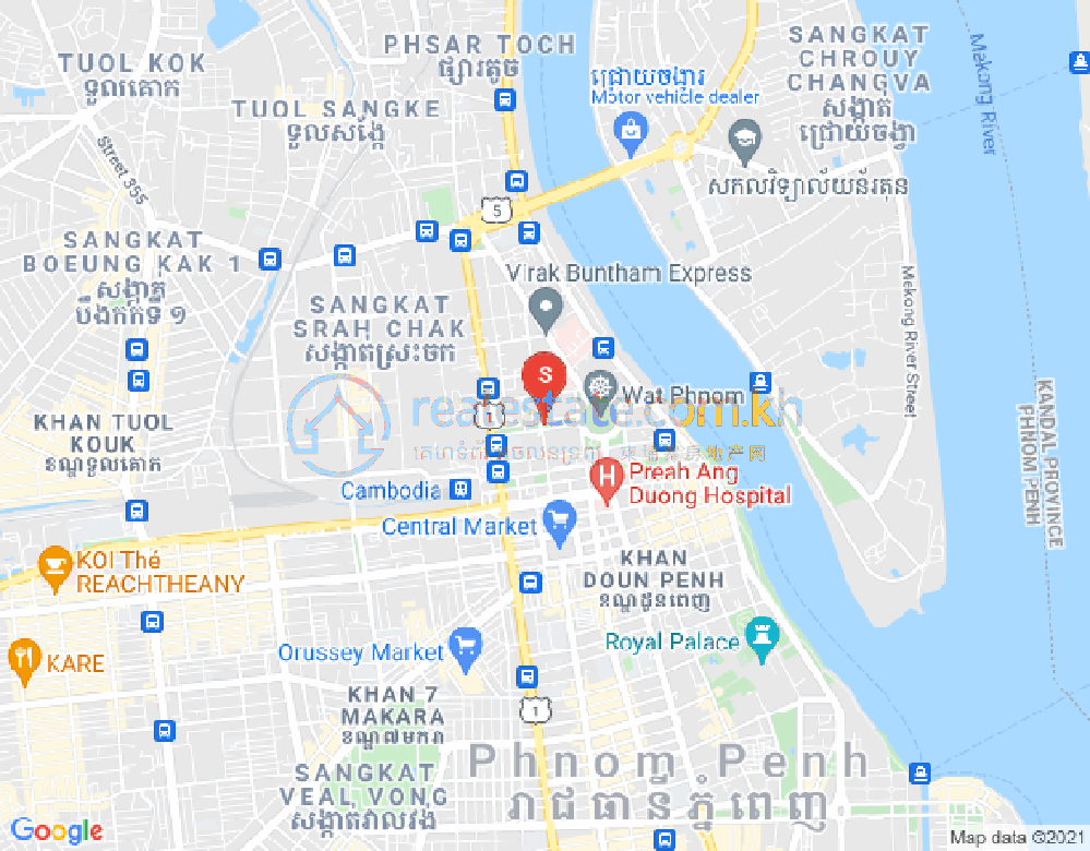 下市仔2分区, 隆边区, 金边地图