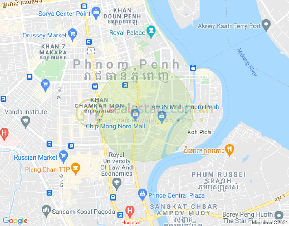 百色河分区, 占卡蒙, 金边地图