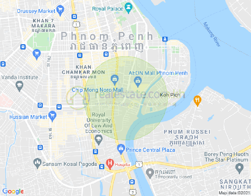 百色河分区, 占卡蒙, 金边地图