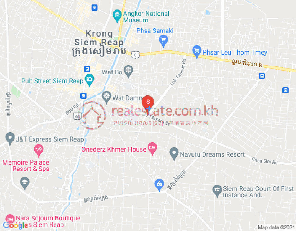 Mapa: Sala Kamraeuk, Siem Reap