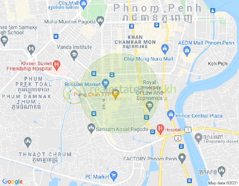 朱德奔1分区, 占卡蒙, 金边地图