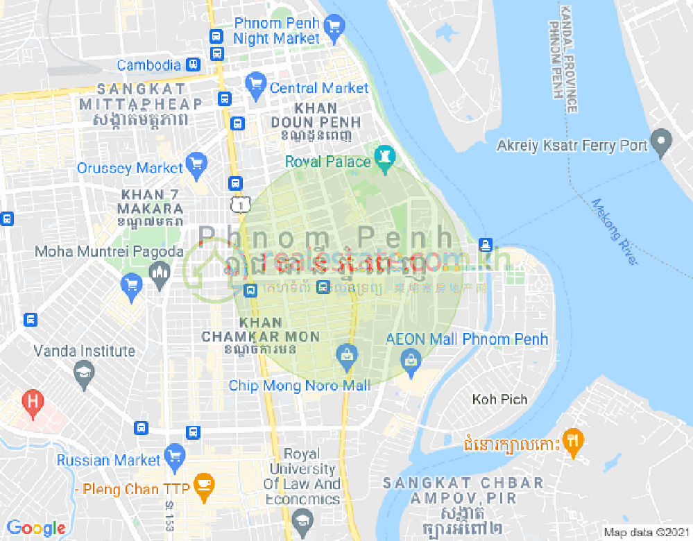 Properties Dabest, 百色河分区, 占卡蒙, 金边地图