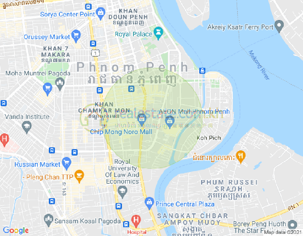 朱德奔1分区, 占卡蒙, 金边地图