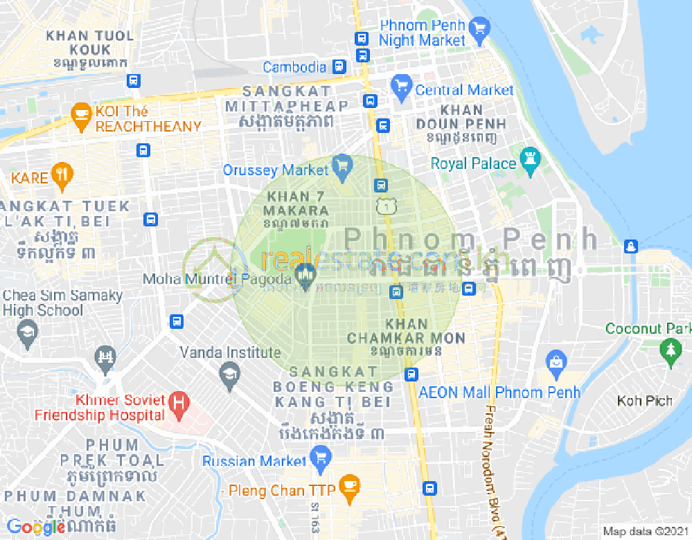 Map of Veal Vong, 7 Makara, Phnom Penh