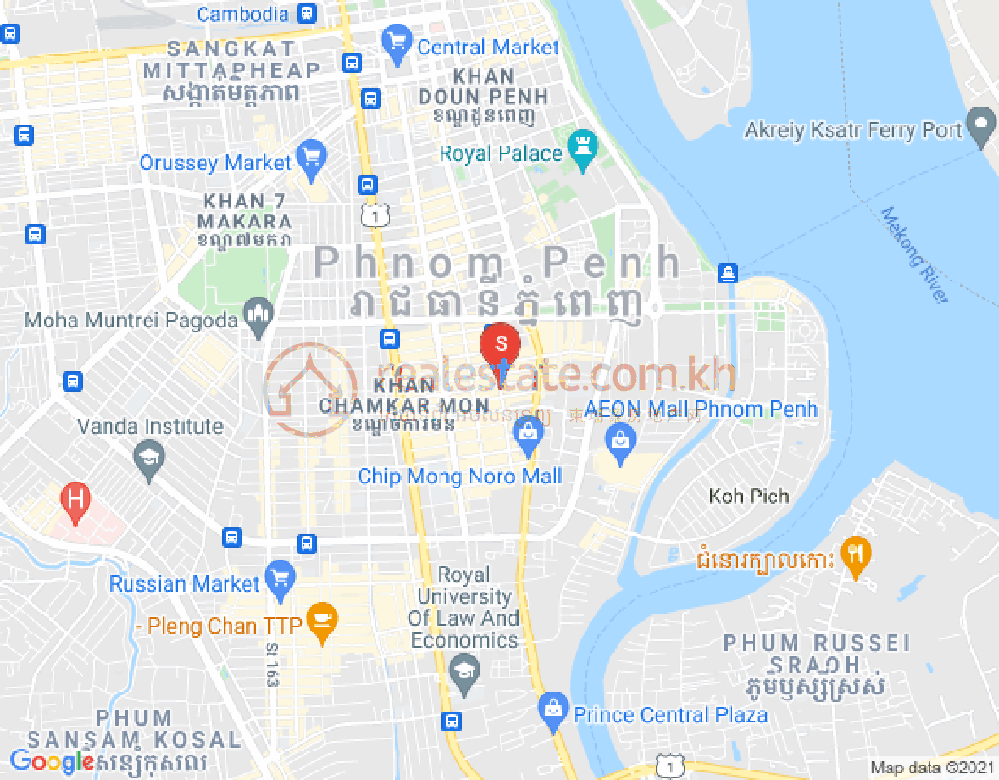 Map of BKK 1, Boeng Keng Kang, Phnom Penh