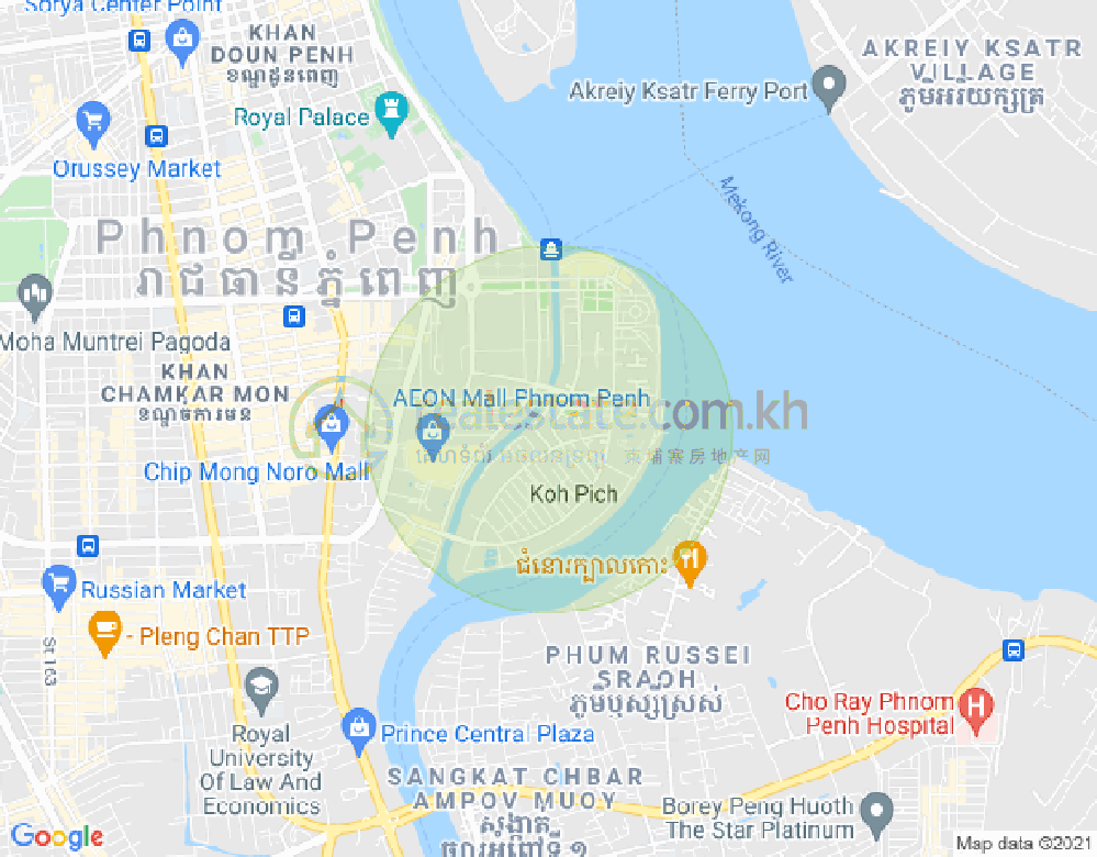 百色河分区, 占卡蒙, 金边地图