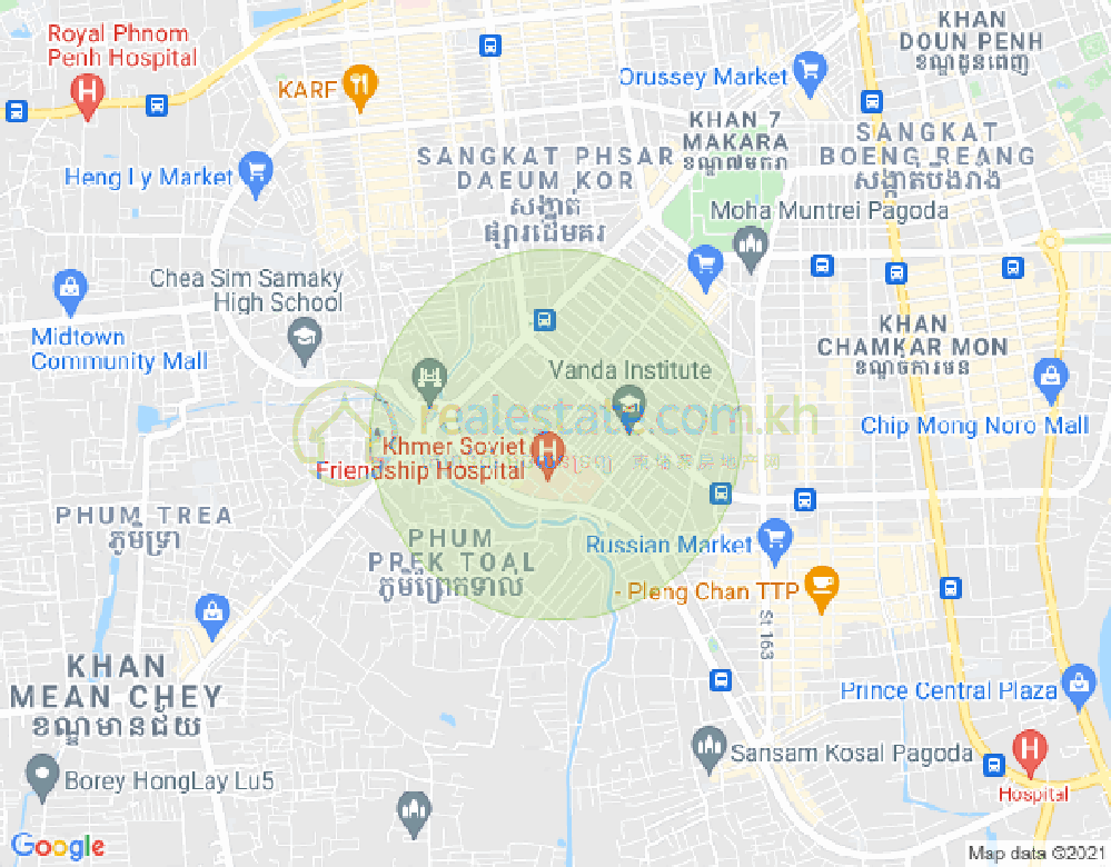 Mapa: Tumnob Tuek, Boeng Keng Kang, Phnom Penh