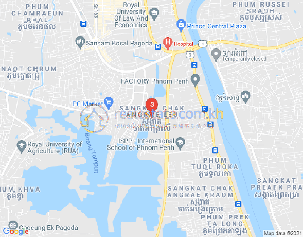 Map of Chak Angrae Leu, Meanchey, Phnom Penh