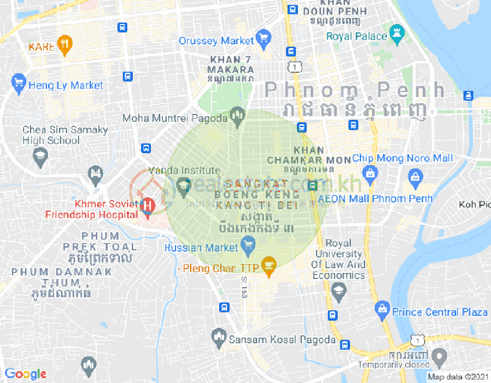 Mapa: 0 NA, BKK 2, Boeng Keng Kang, Phnom Penh