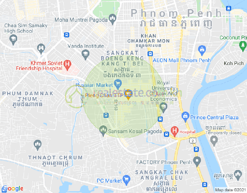 朱德奔1分区, 占卡蒙, 金边地图