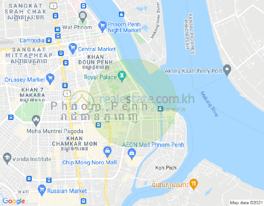 Map of Chakto Mukh, Daun Penh, Phnom Penh