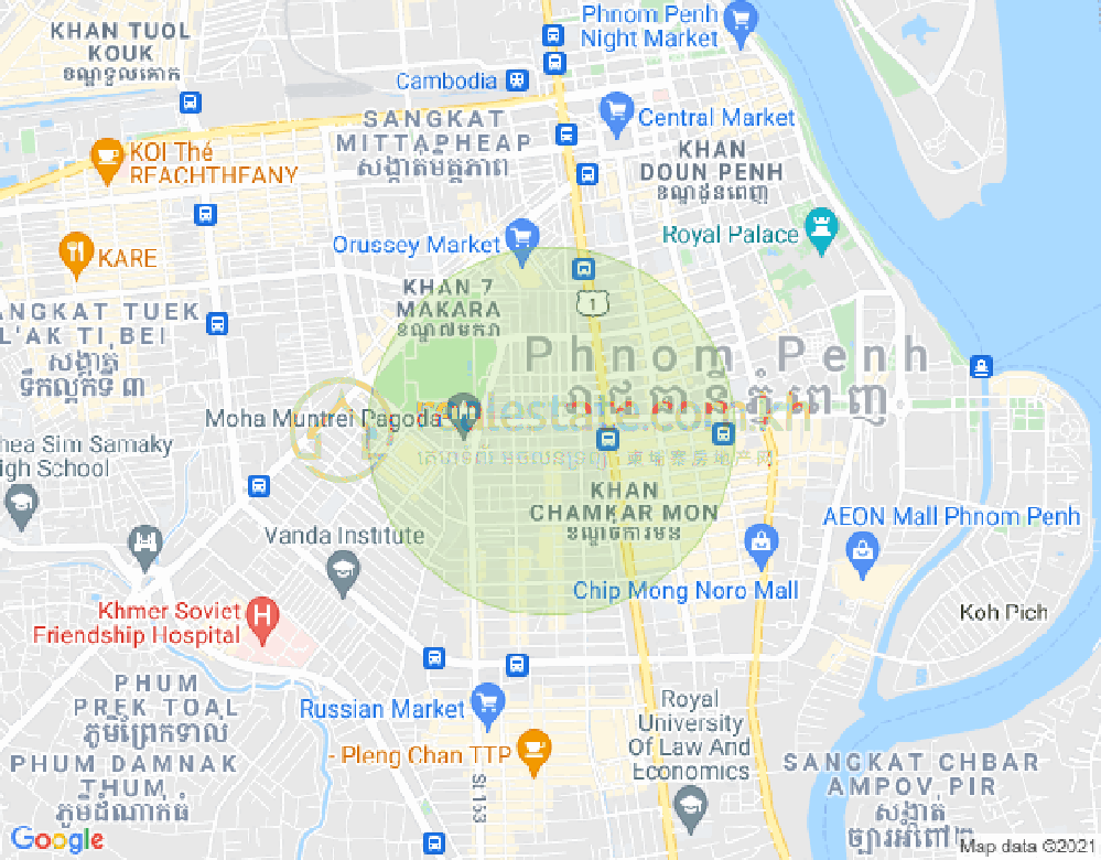 Boeung Prolit分区, 马卡拉区, 金边地图