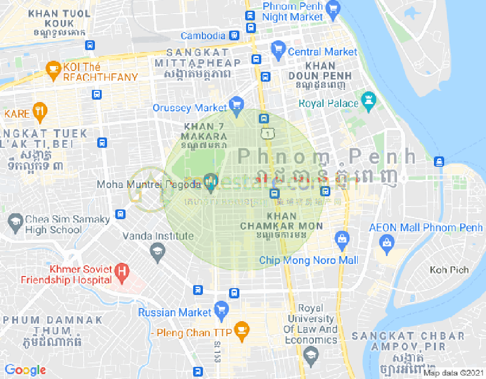 Boeung Prolit分区, 马卡拉区, 金边地图