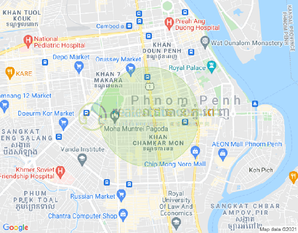 แผนที่ Boeung Prolit, เจ็ดมกรา, พนมเปญ