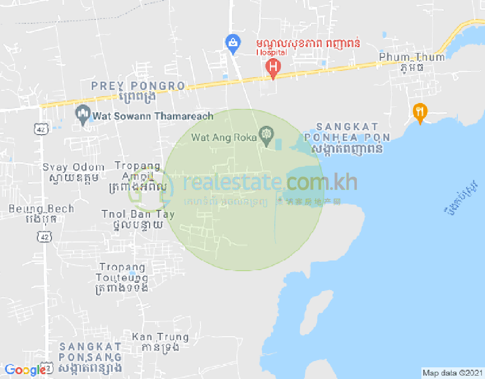 Map of Ponsang, Prek Pnov, Phnom Penh