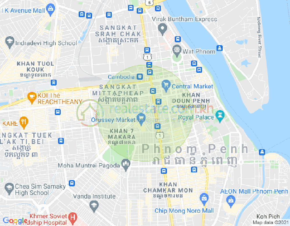 Map of East Sen Sok Condominium