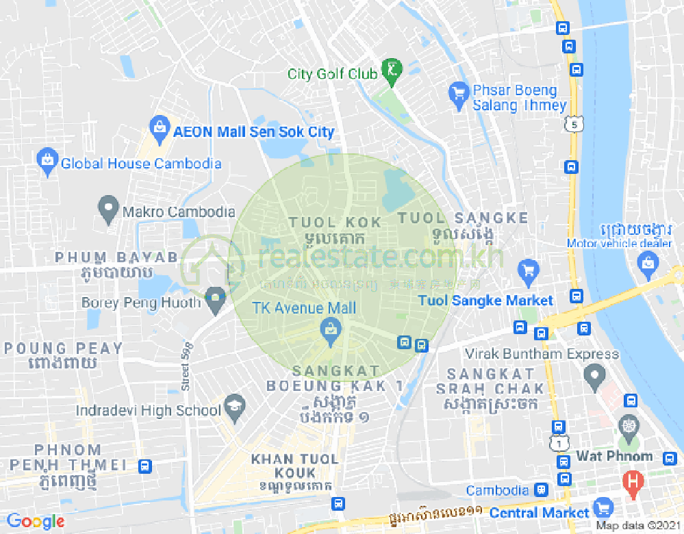 PROPERTIES DABEST, 토르상크, 레이시교외, 프놈펜 지도