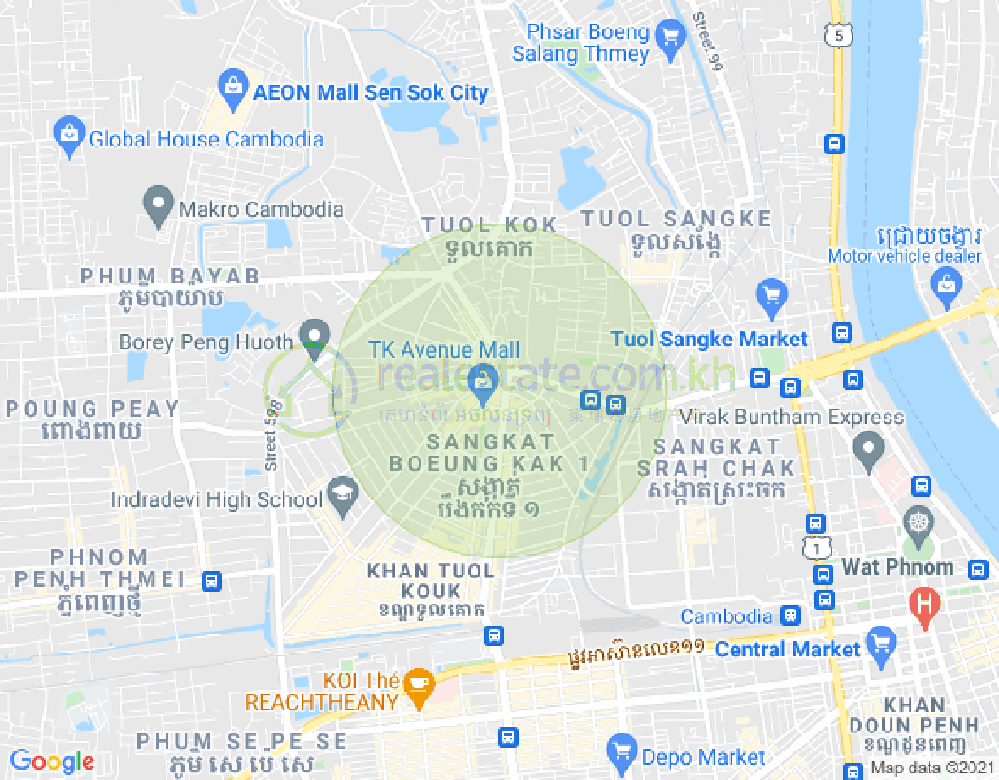 토르상크, 레이시교외, 프놈펜 지도