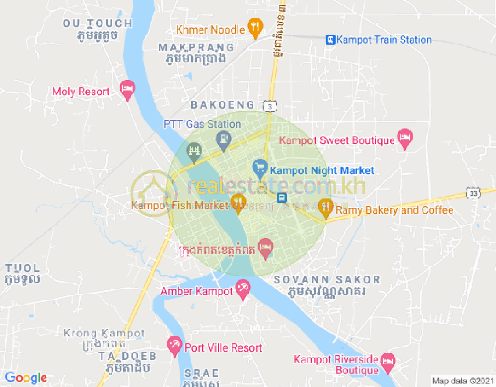 Kampong Bay市, 贡布地图