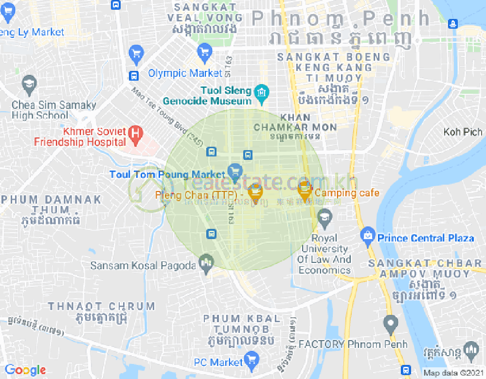 朱德奔1分区, 占卡蒙, 金边地图