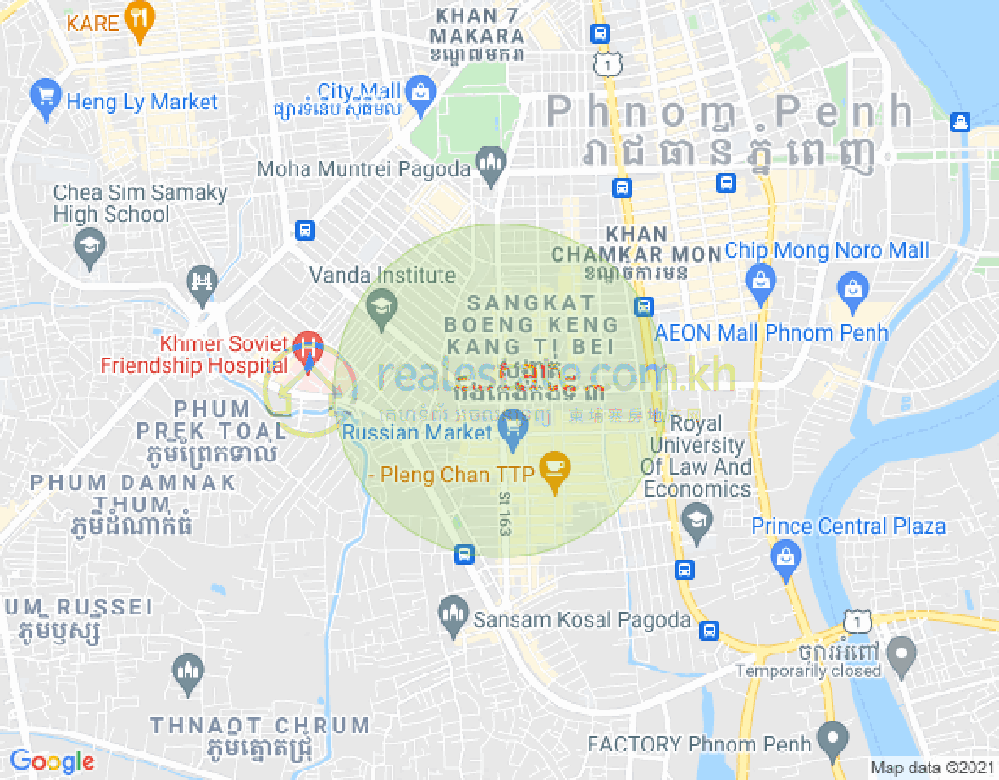 แผนที่ โตนเลบาสัก, จัมการมอน, พนมเปญ