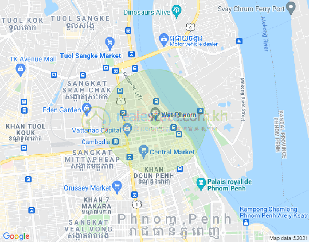 แผนที่ Dabest Properties, บึงกัก 2, ตuolโกก, พนมเปญ