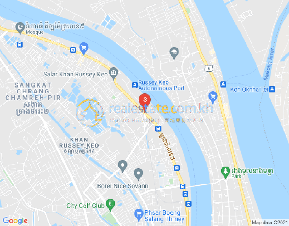 普莱克·里布, 水净华区, 金边地图