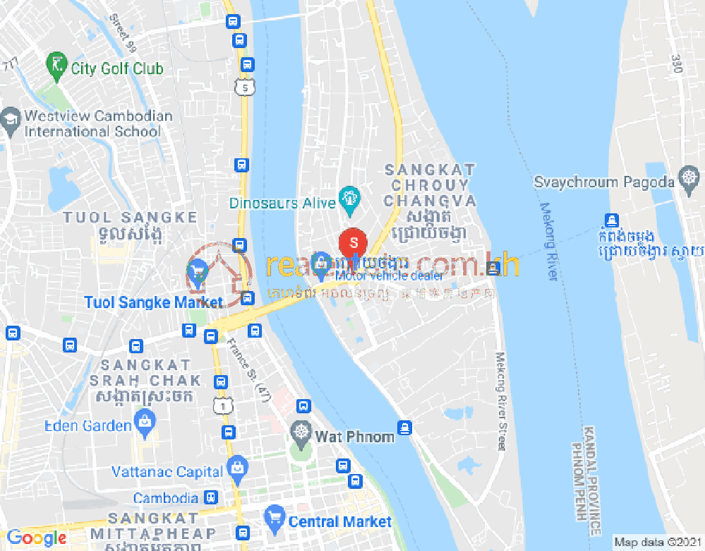 普莱克·里布, 水净华区, 金边地图