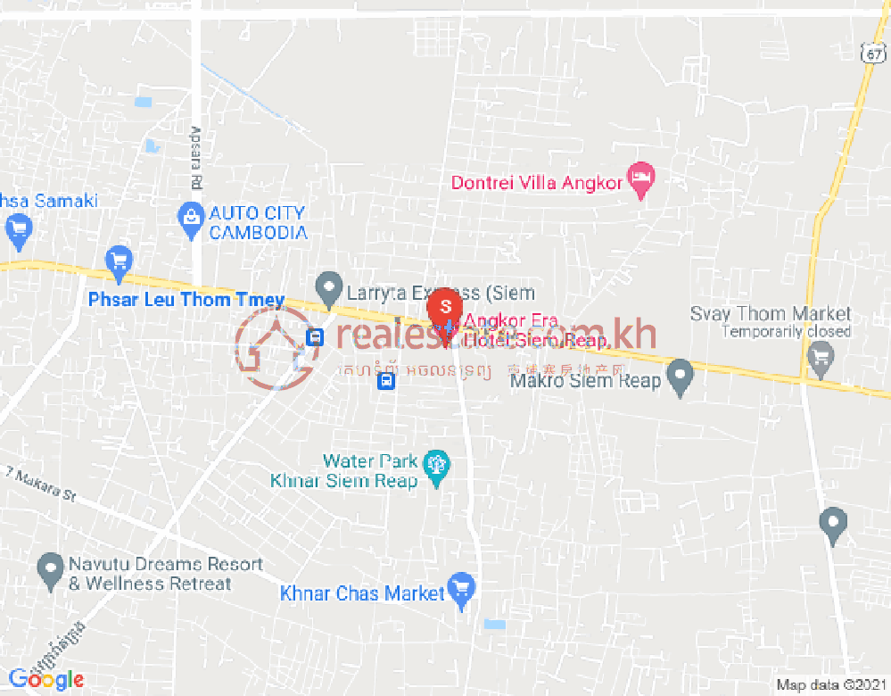 チュレアウ, シェムリアップの地図