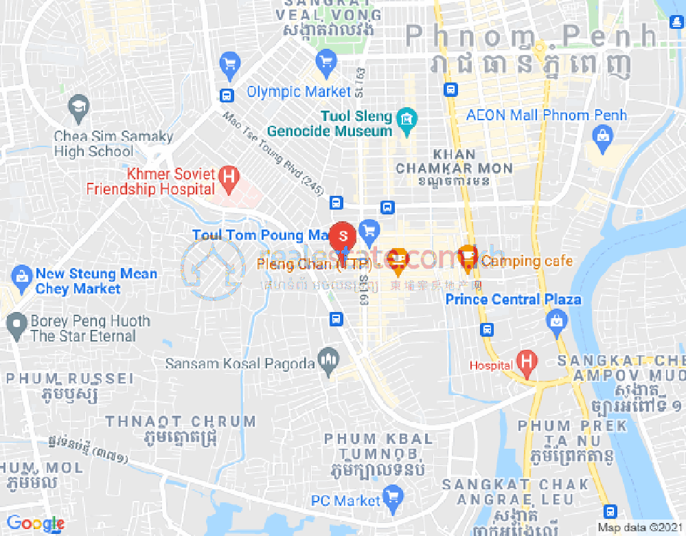 朱德奔1分区, 占卡蒙, 金边地图