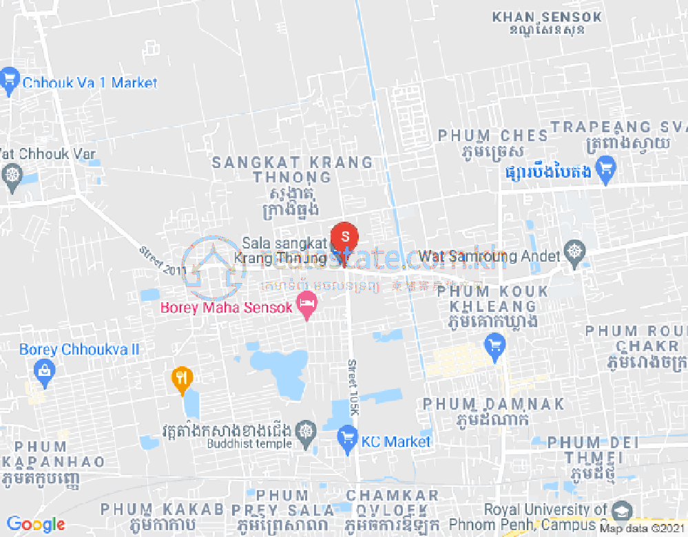 Krang Thnong分区, 森速区, 金边地图
