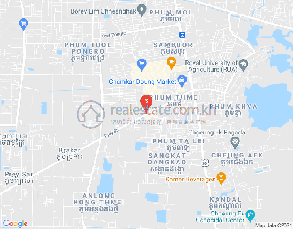 Mapa: Prey Sa, Dangkao, Phnom Penh