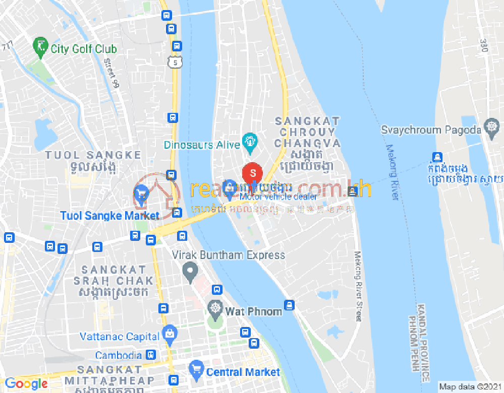 プレックリエプ, チュロイ・チャンバー, プノンペンの地図