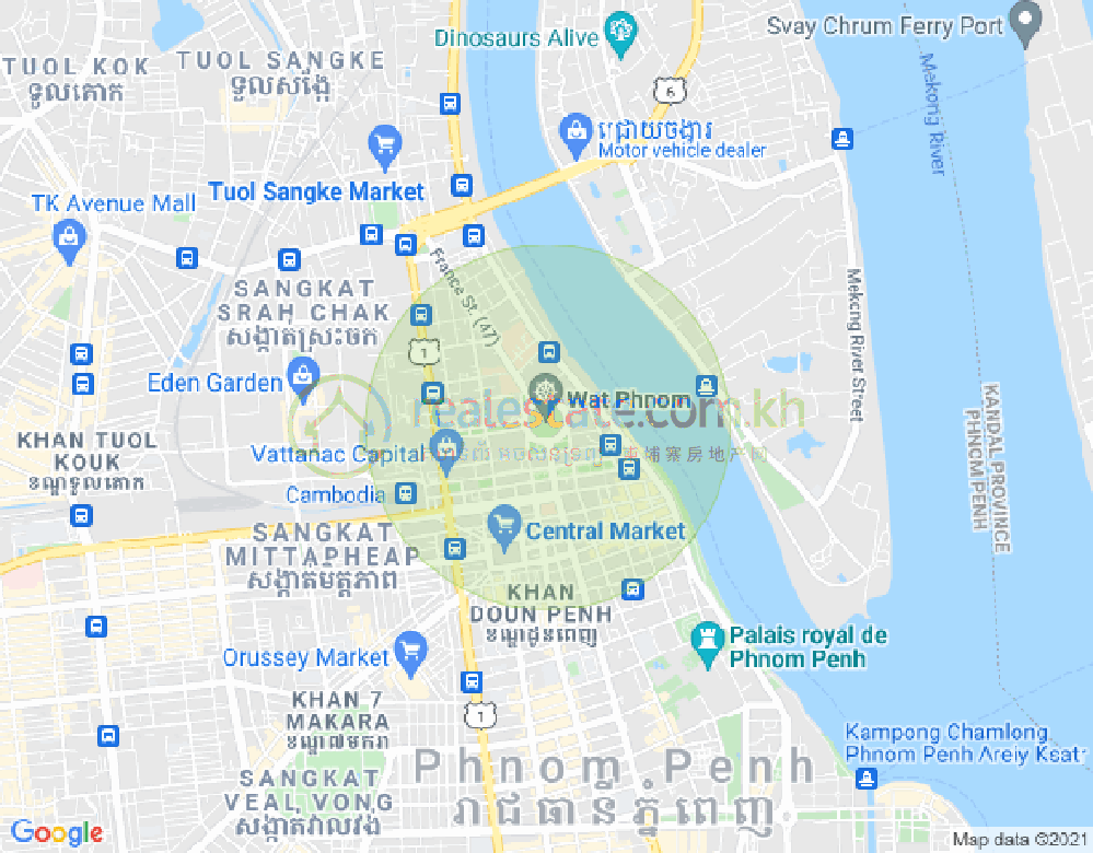 Map of Dabest Properties Properties, Toul Tum Poung 1, Chamkarmon, Phnom Penh