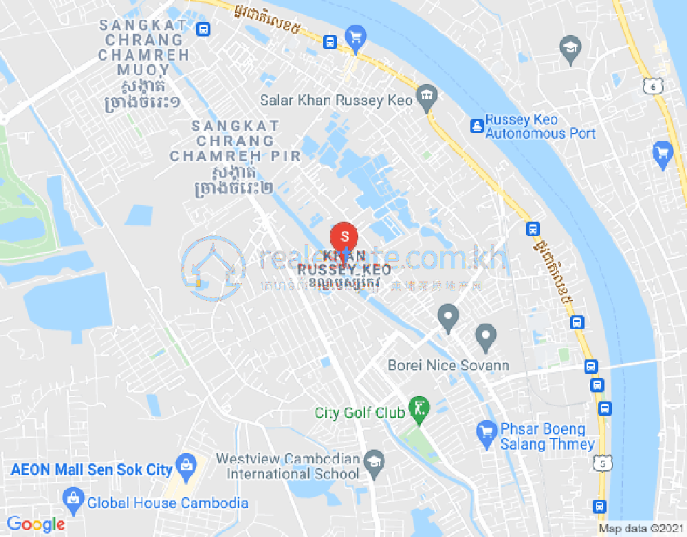 Carte de Chrang Chamres I, Russey Keo, Phnom Penh