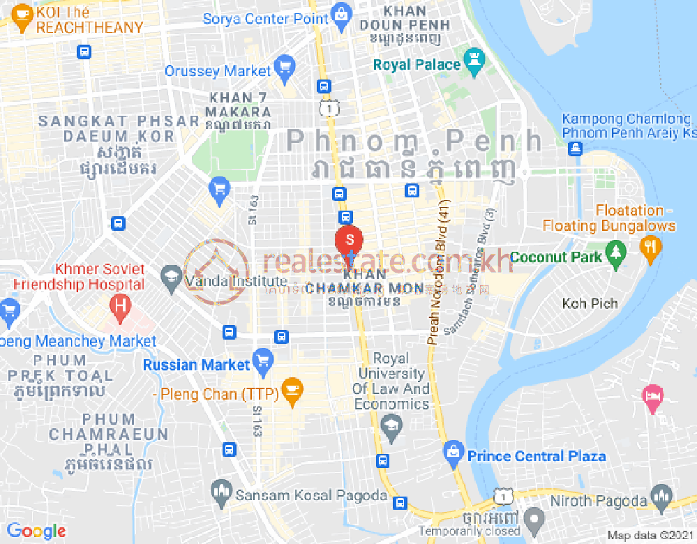 Mapa: Chamkarmon, Phnom Penh