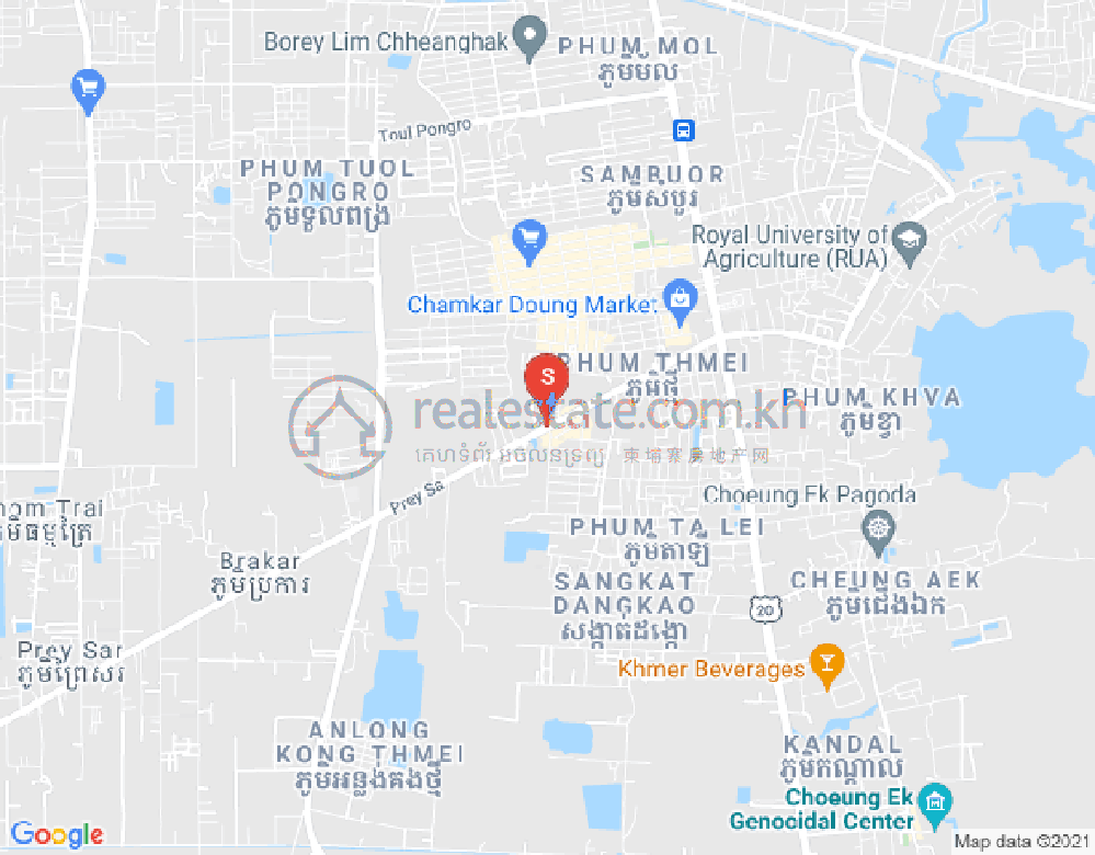 Map of Prey Sa, Dangkao, Phnom Penh