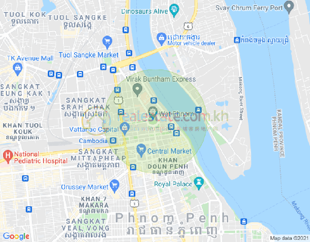 PROPERTIES DABEST, 주더분1구역, 짬까몬, 프놈펜 지도